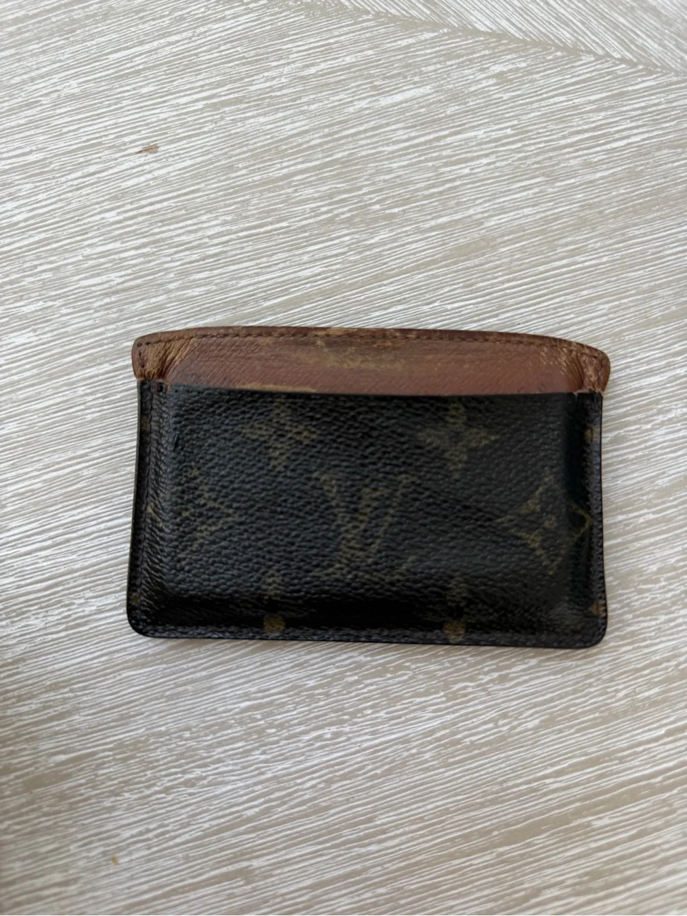 Louis Vuitton Monogram Canvas Card Sleeve in Dark Brown and Brown